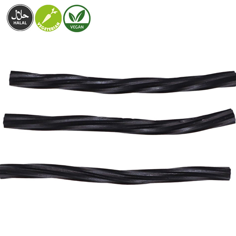 Damel Halal Liquorice Candy Sticks 1.68kg Super Liquorice Lances Tub 60 Pieces