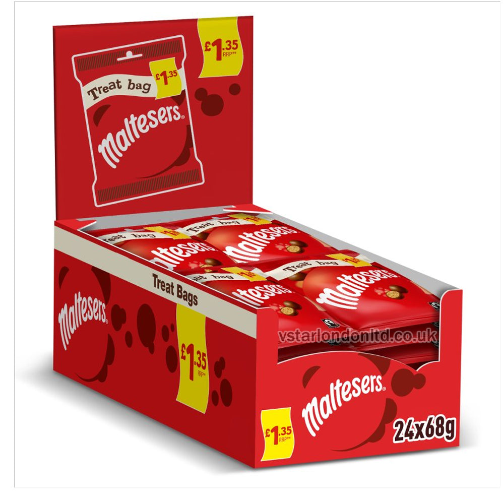 Maltesers Milk Chocolate & Honeycomb Bites Treat Bag 68g(Pack of 12 and 24) PMP