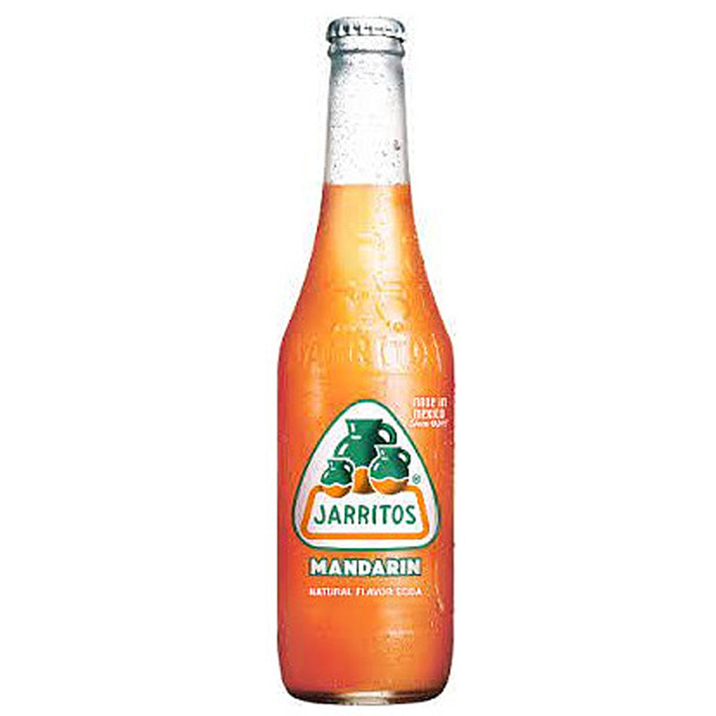 Jarritos Mandarin Orange Soda 370ml Mexican Soft Drink (Box of 12 Glass Bottles)