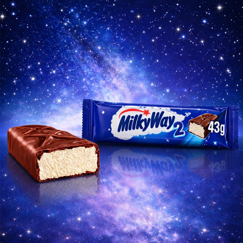 Milky Way Nougat & Milk Chocolate Snack Bar 43g (Box of 30 Bars)