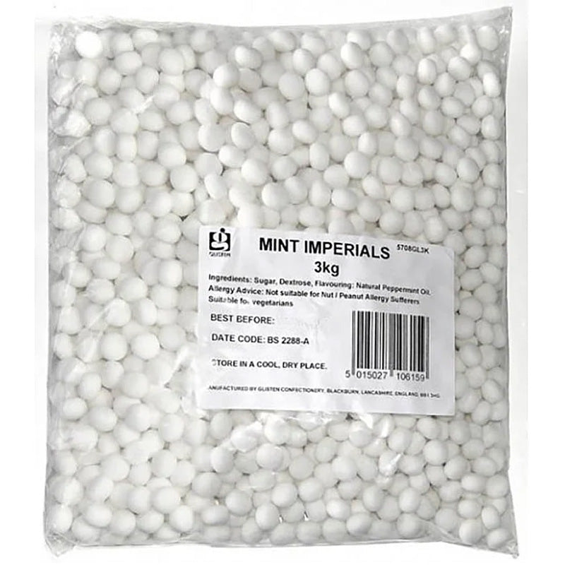 Zed Candy Soft Centered Mint Imperials 3kg White Mint Sweets