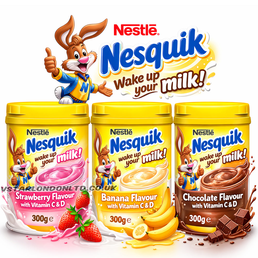 Nestlé Nesquik Milkshake Powder 300g | Chocolate, Strawberry & Banana