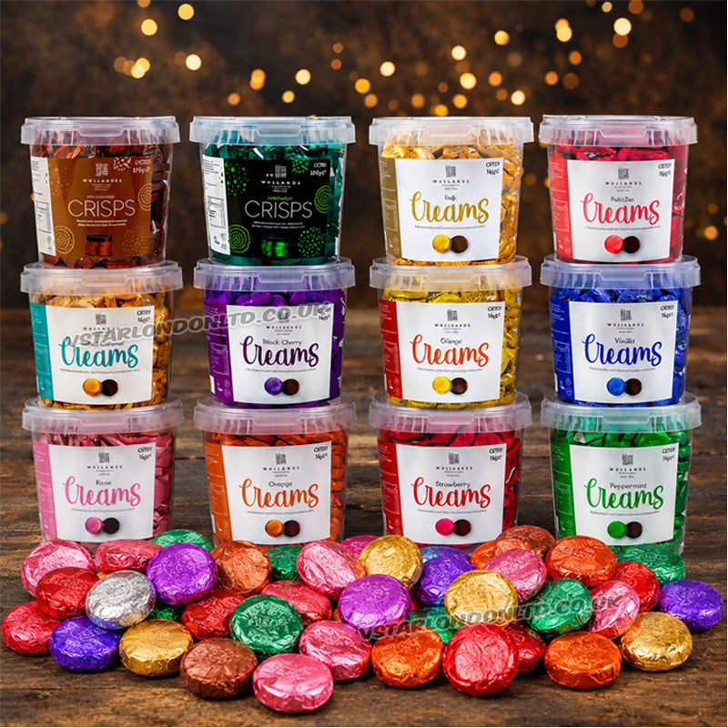 Whitakers Chocolate Creams Bulk Range Mint Coffee Strawberry Orange Rose Violet Ginger Flavours (800g-1kg)
