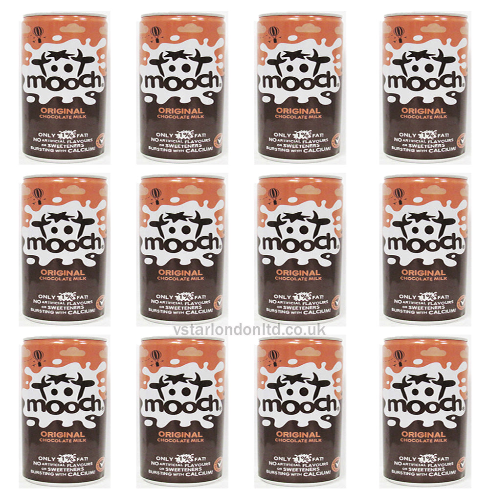 Mooch Flavored Chocolate Milk – Salted Caramel, Original, Marshmallow, Mixed(250ml × 12)