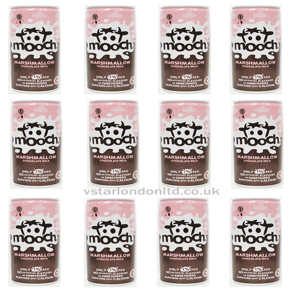Mooch Flavored Chocolate Milk – Salted Caramel, Original, Marshmallow, Mixed(250ml × 12)