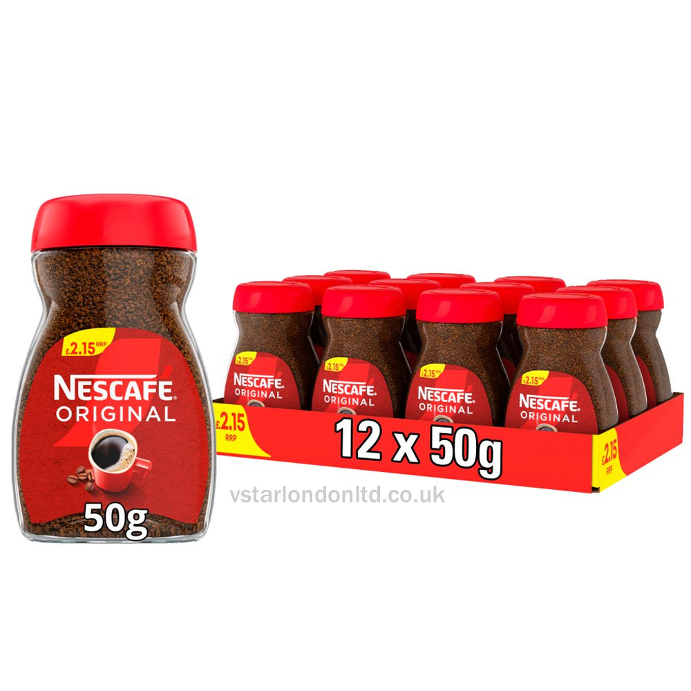 Nescafe Original 50g (Pack of 12 Jars)