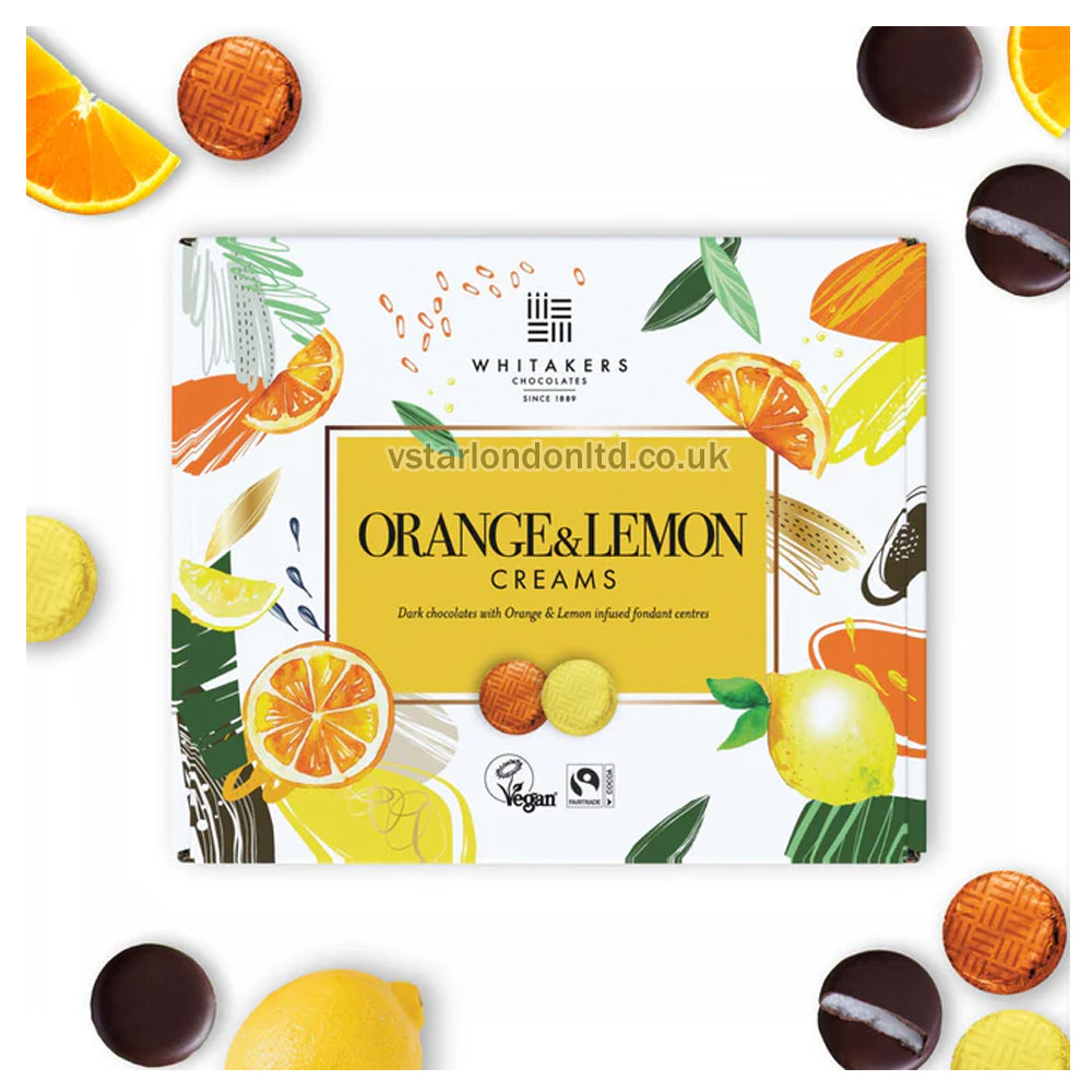 Whitakers Orange & Lemon Cremes 200g