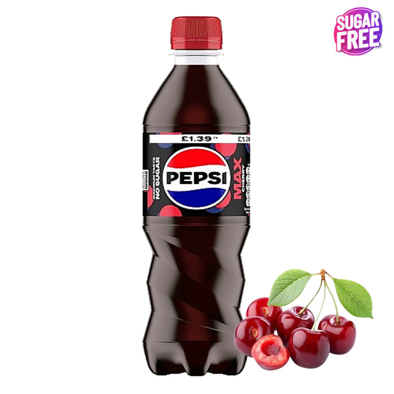 Pepsi Max No Sugar Cherry PMP 500ml x 12 Bottles Cherry Cola Soft Drink