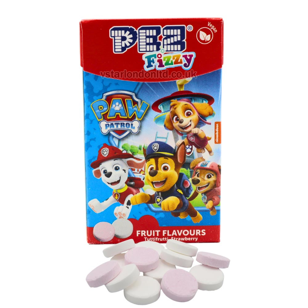 Pez Fizzy Paw Patrol Flip Top Box 30g(Pack of 24)