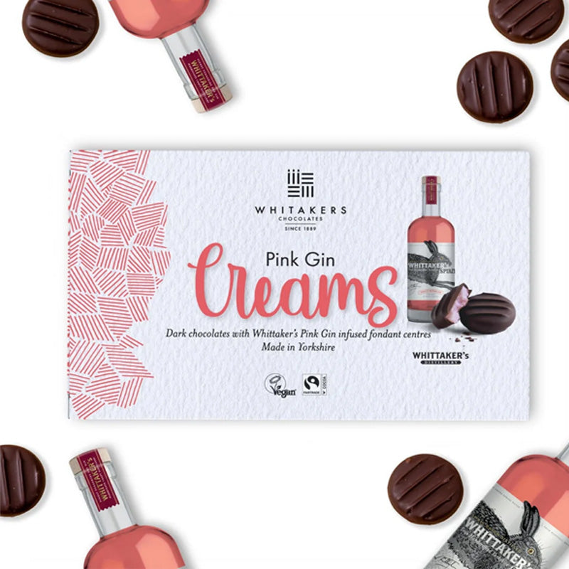 Whitakers Pink Gin Creams Chocolate Sweets 150g (7 & 14 Boxes)