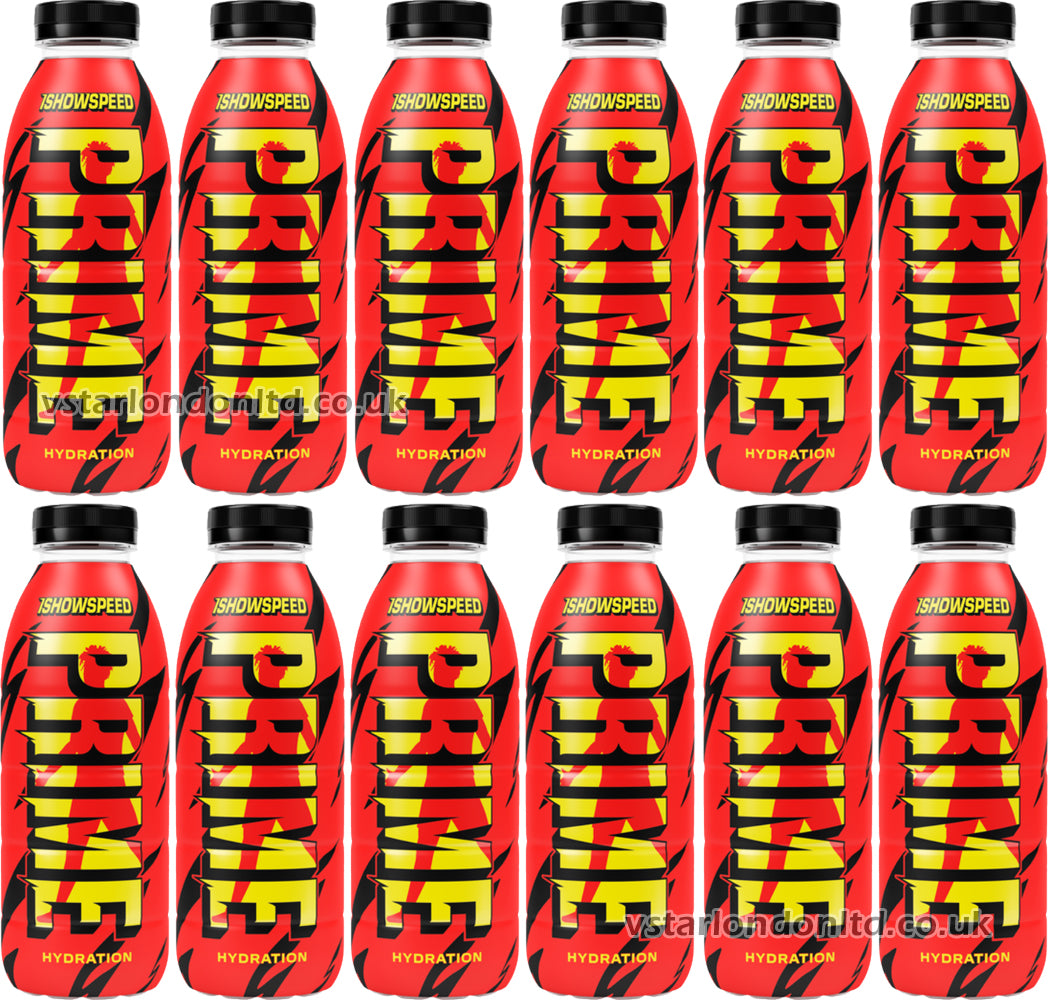 Prime Hydration ISHOWSPEED Bottle 500ml (Pack of 12)