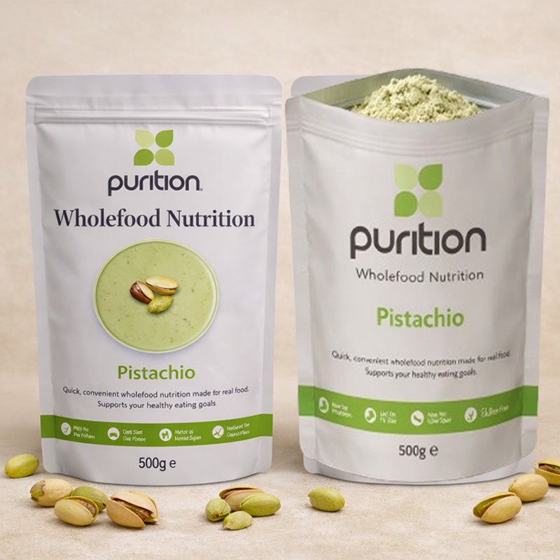 Purition Pistachio Wholefood Nutrition Powder 500g Vegetarian Meal Replacement