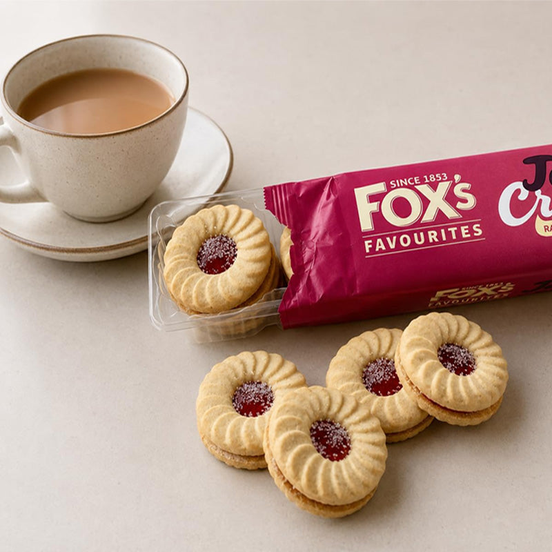 Fox's Favourites Jam n Cream Raspberry Vanilla Biscuits 150g (Box of 15 Packs)