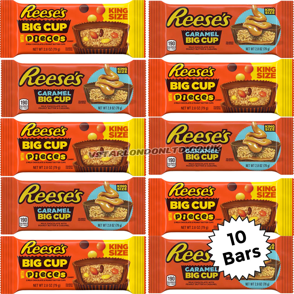 Reese’s King Size Caramel Big Cup 79g (10 & 16 Bars)