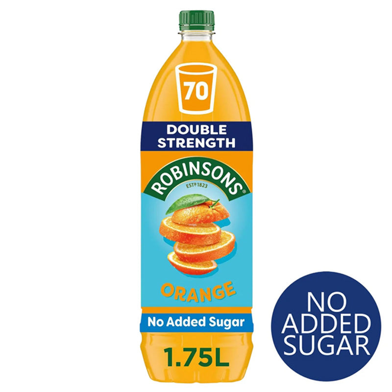 Robinsons Real Fruit Double Strength Orange Squash 2 x 1.75L Bottles