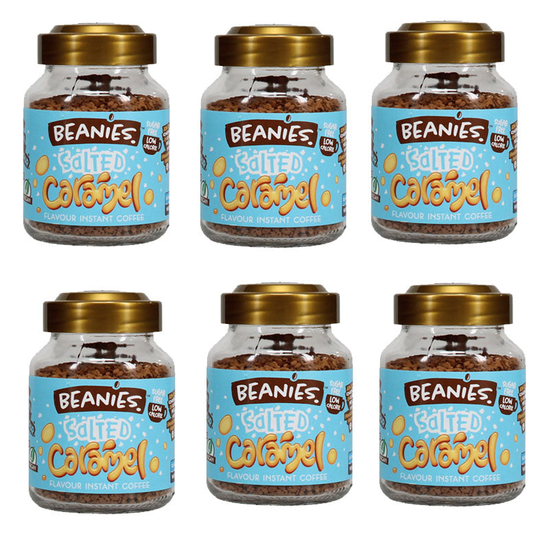 Beanies Coffee Salted Caramel Flavour 50g (Box of 6 Bottles)