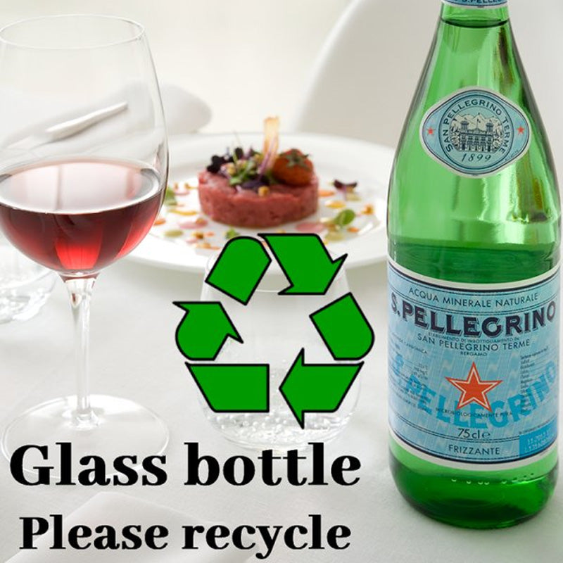 San Pellegrino Sparkling Natural Mineral Water Glass Bottles 750ml Premium Italian Water (Box of 12 Bottles)