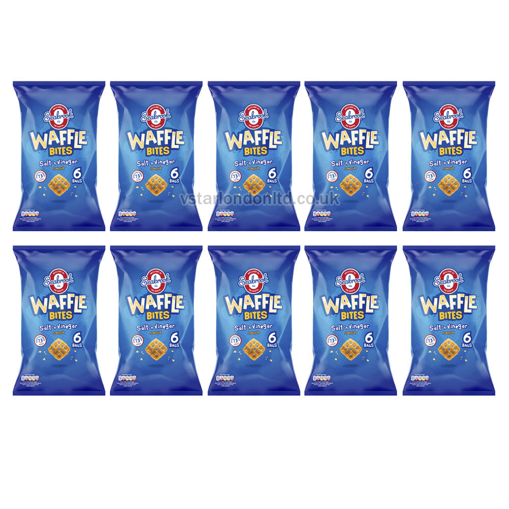 Seabrook Waffle Bites Multipack – 10 Packs (6 x 16g) – Assorted Flavours