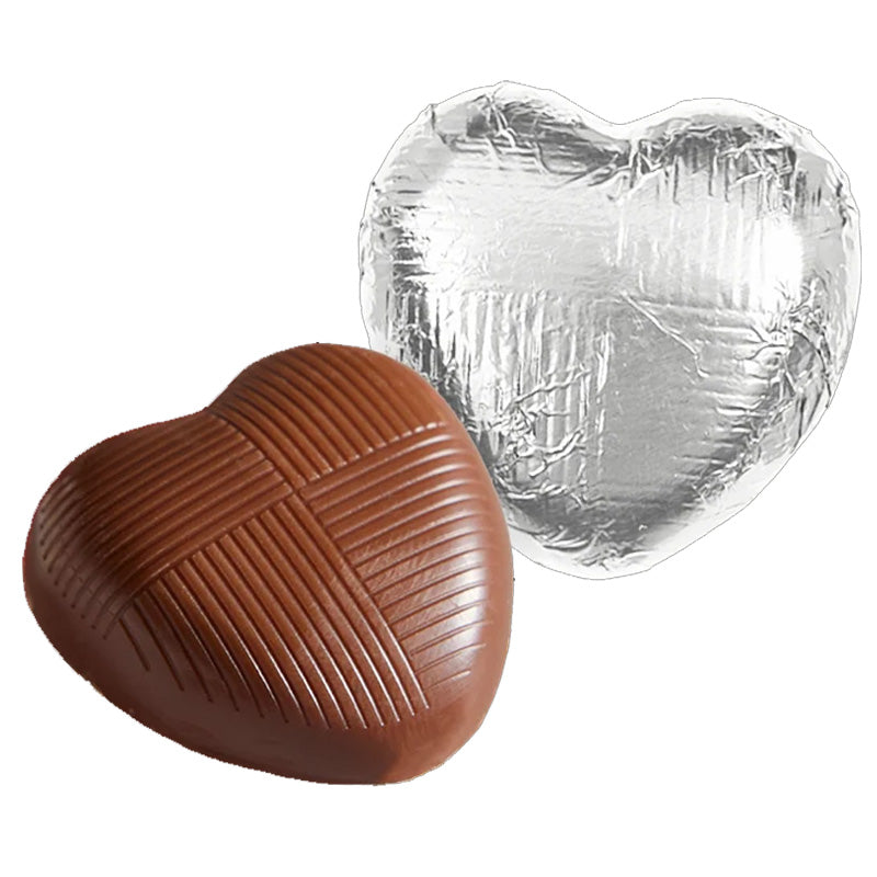 Whitakers Silver Foiled Chocolate Hearts 1kg, 2kg, 3kg & 10kg Bulk Chocolate Sweets