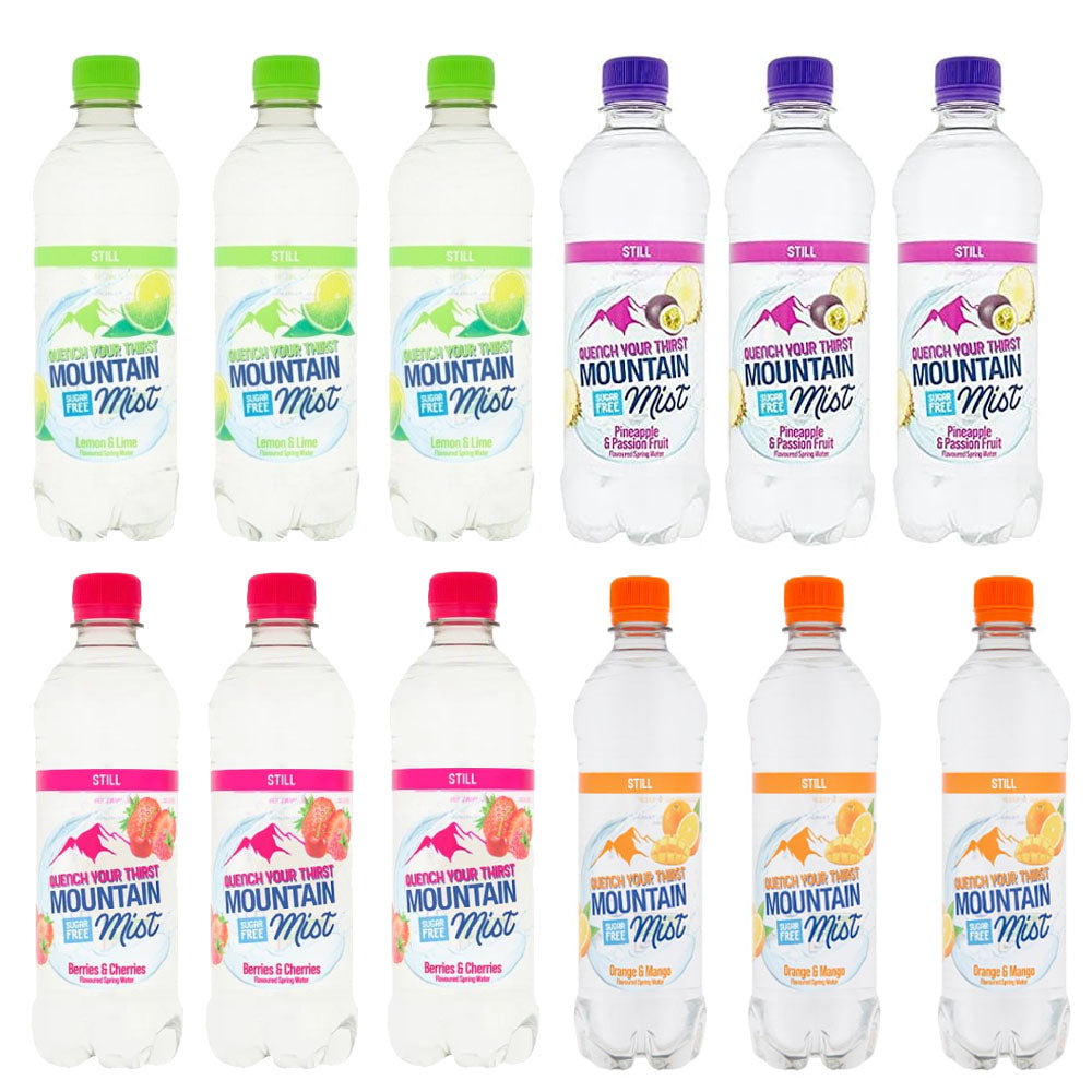 Mountain Mist Flavoured Still Spring Water 12x500ml – Assorted  Flavours