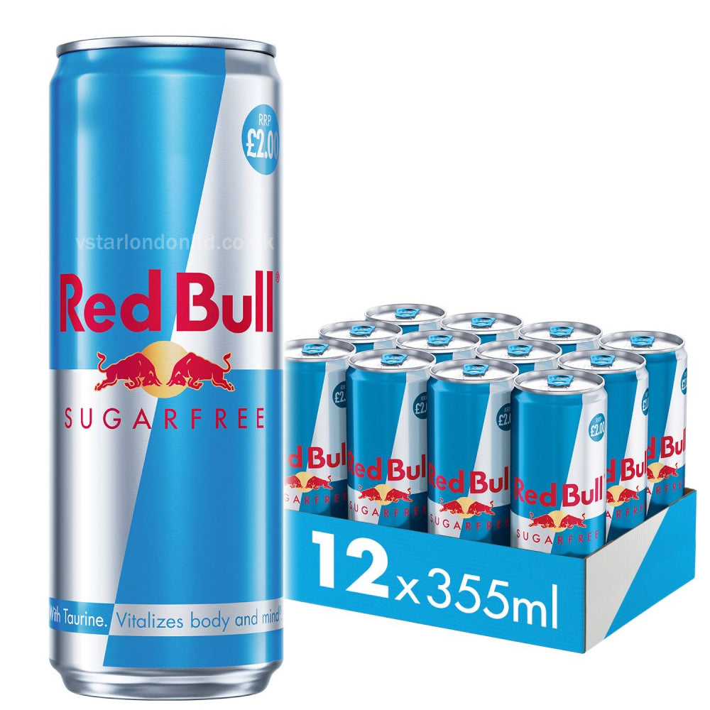 Red Bull Energy Drink Sugar Free 355ml 12 pack | Boost Your Energy | Rich in Vitamins