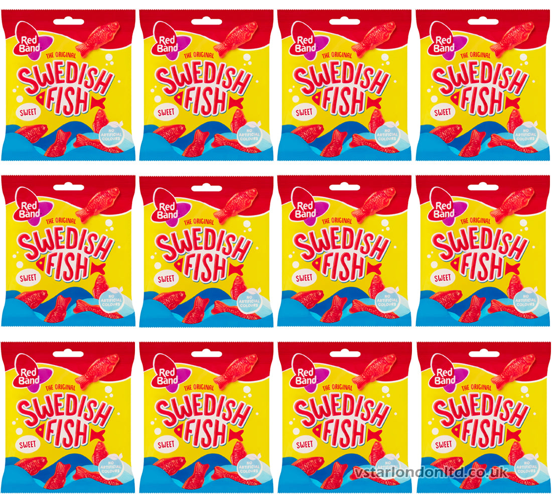 Red Band The Original Sweet Swedish Fish 100g (12 & 24 Bags)