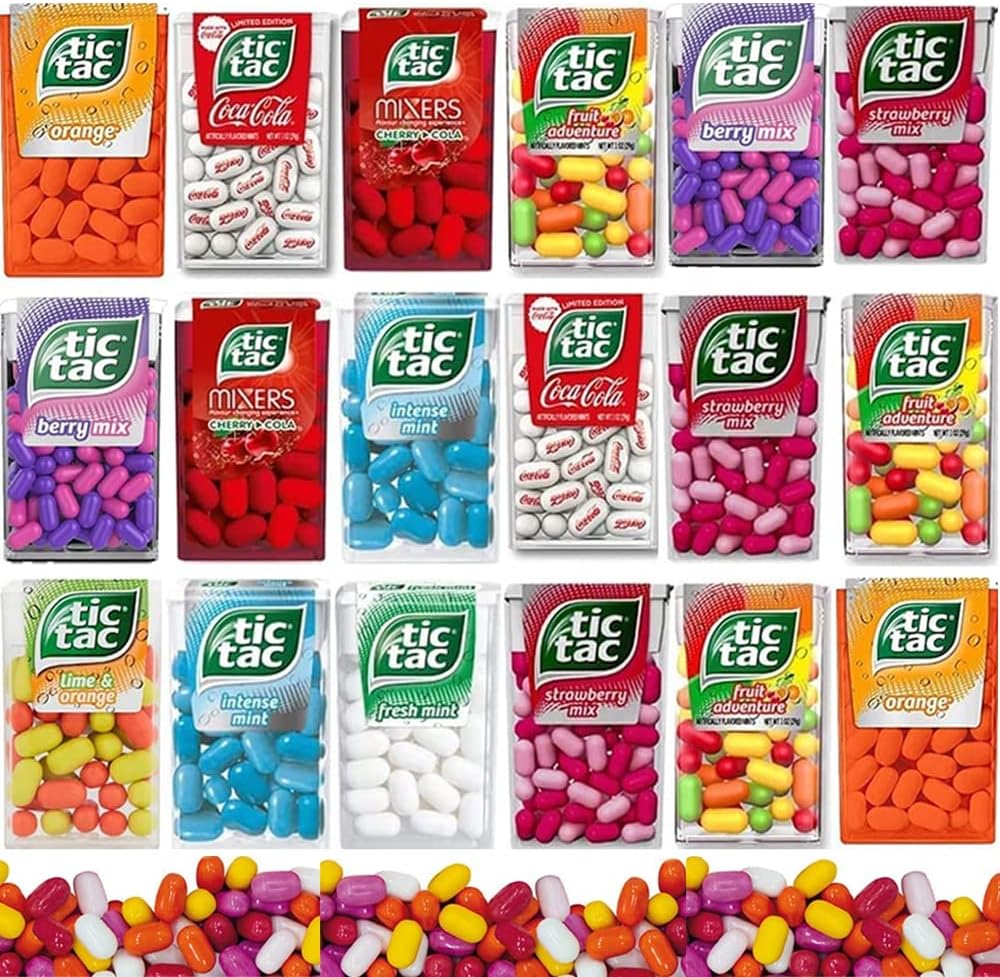 Tic Tac Variety Flavours Random Mixed Sweets 15 x 18g