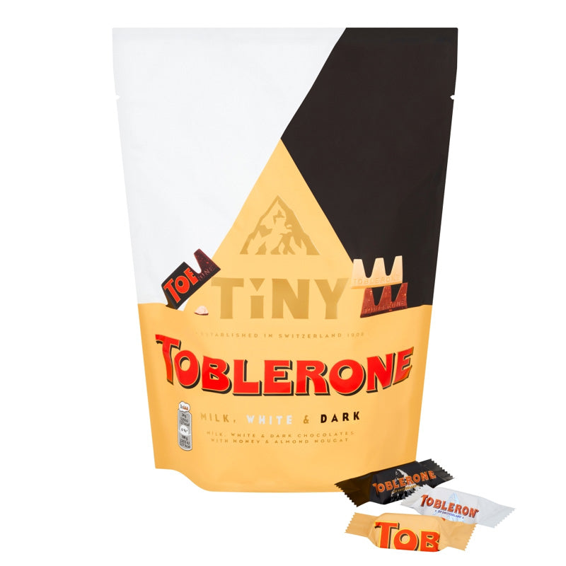 Toblerone Tinies Honey Almond Nougat Milk Chocolate Pouch 250g x 2 Pouches