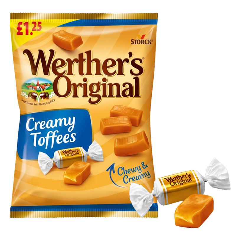 Werther's Original Creamy Toffees 110g x 6 & 12 Packs Chewy Creamy Sweets