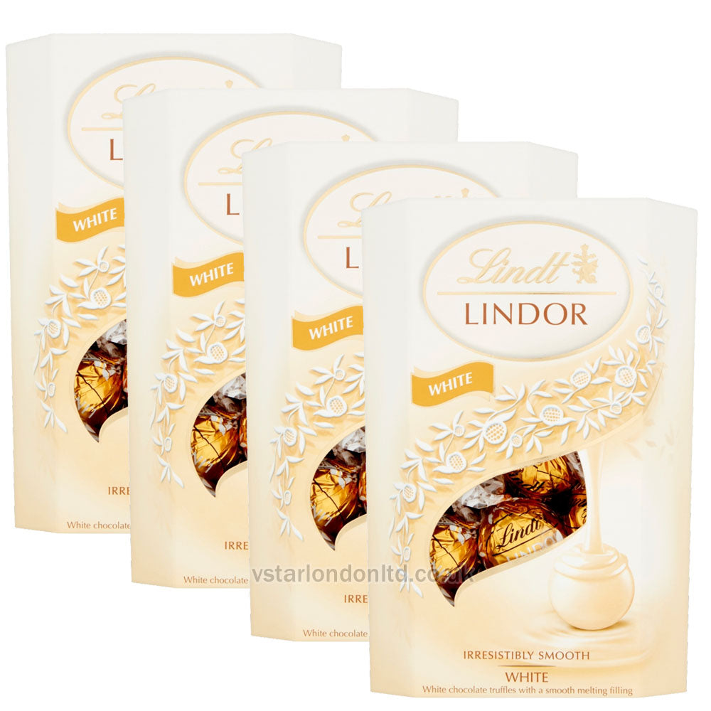 Lindt Lindor Truffles Chocolate 200g Box - White & Double