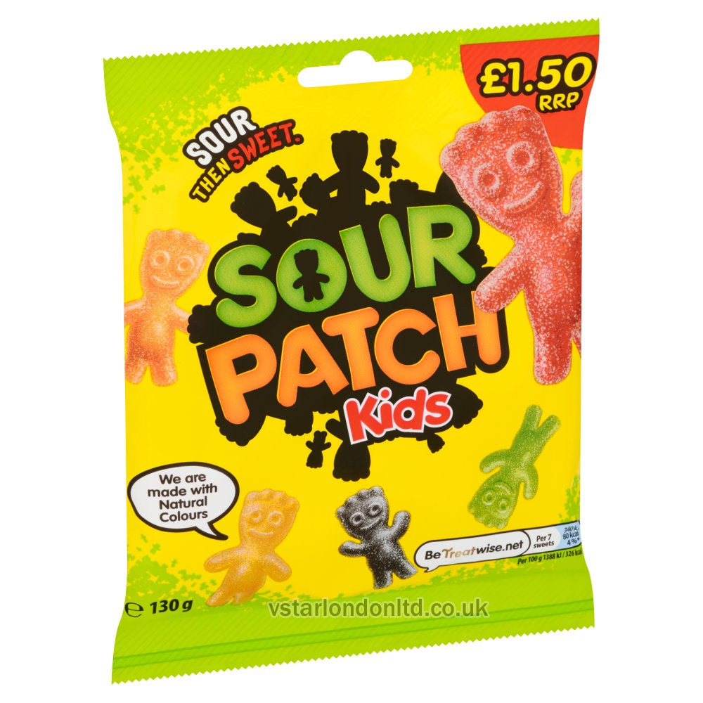 Sour Patch Kids Sweets Bag 130g(Box of 10 Bags)