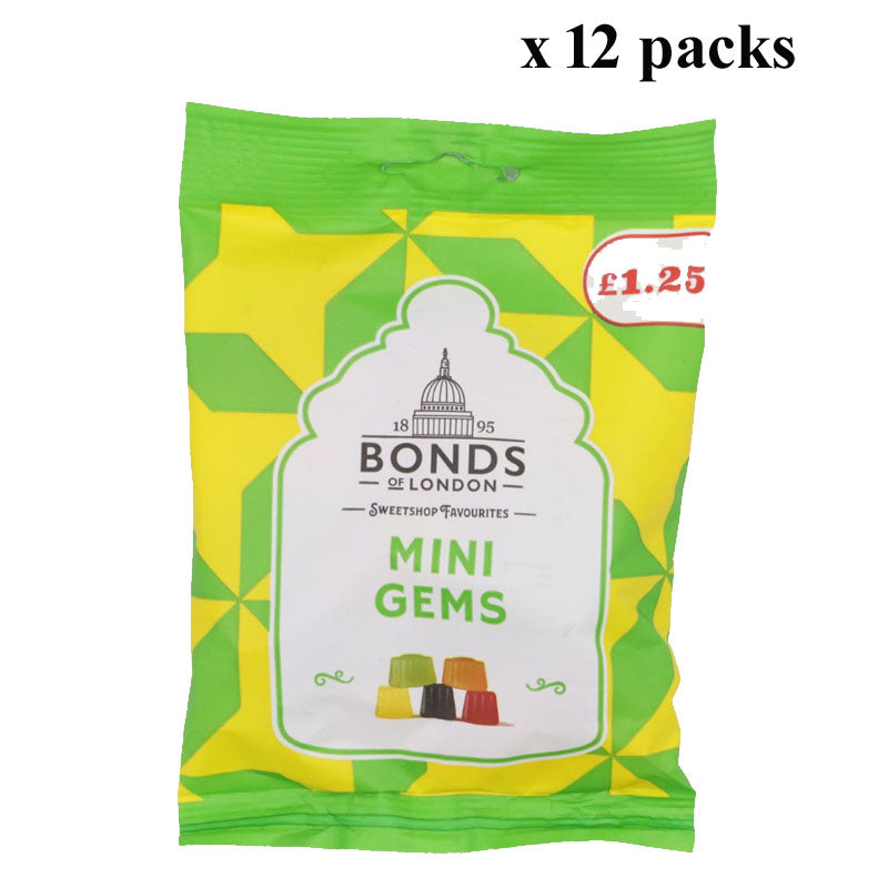 Bonds Classic Sweets 130g PMP| Rhubarb Custard Pear Drops Jelly Beans Fruit Pastilles (Box of 12)