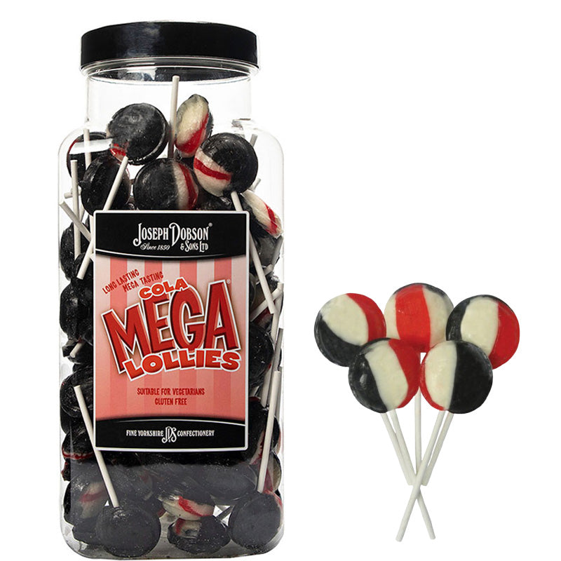 Dobsons Mega Lollies Jar 1.9kg Fruity Flavour Sweets Bulk Jar