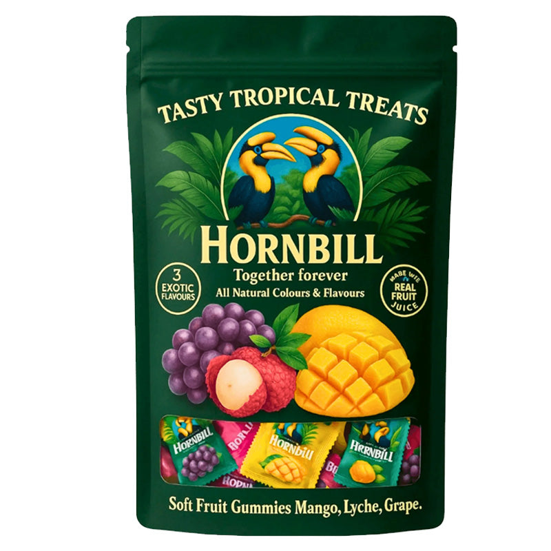 Lucky Dip Exotic Hornbill Tropical Mix Soft Gummy 100g (12 Packs)