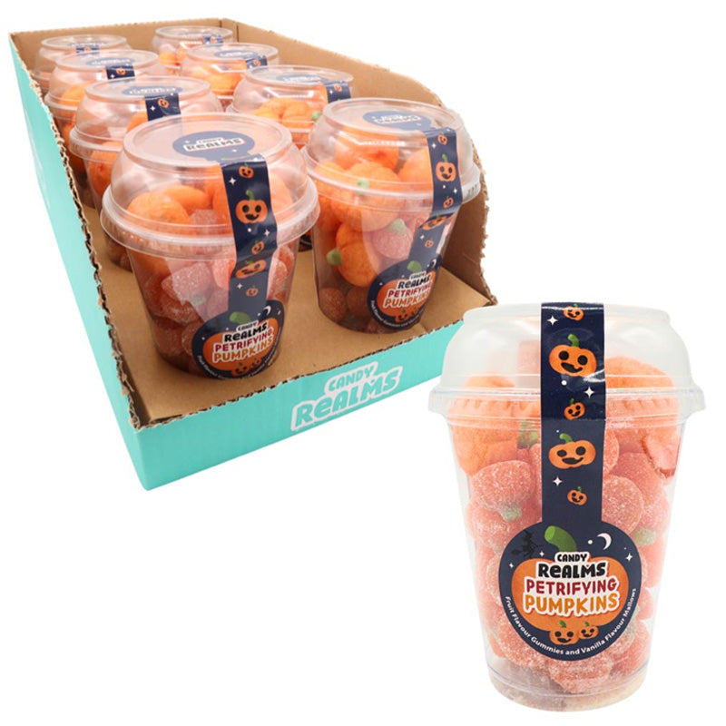 Candy Realms Petrifying Pumpkins Candy Cups 230g x 8 – Halloween Sweets