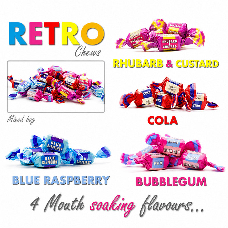 Real Candy Co Retro Assorted Chews Mix 1kg - 3kg Fruit Flavour Sweets