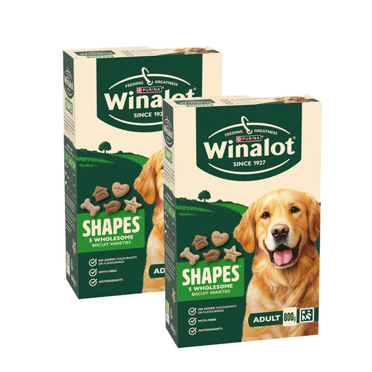 WINALOT Shapes Dog Biscuits 800g Crunchy Dog Treat Biscuits (2 & 4 Boxes)