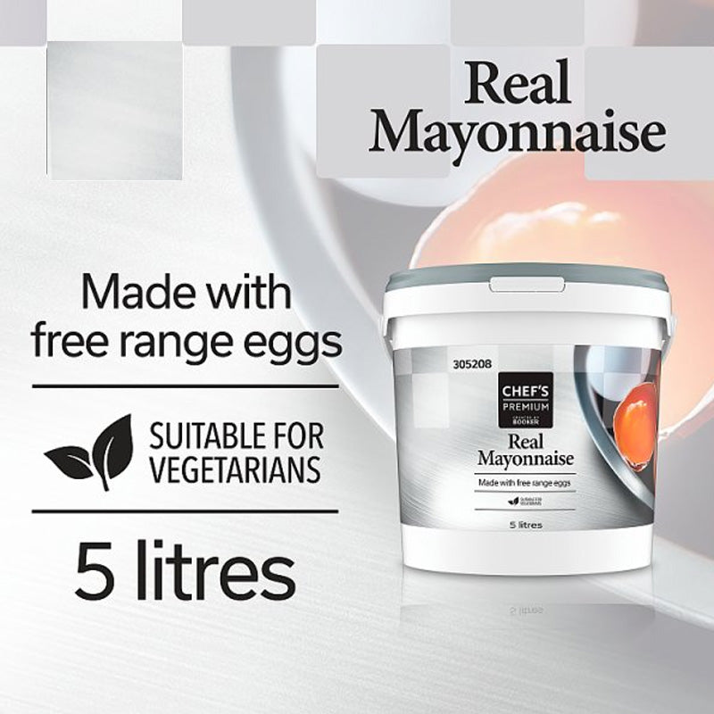 Chef's Premium Real Mayonnaise 5L Free Range Eggs Vegetarian