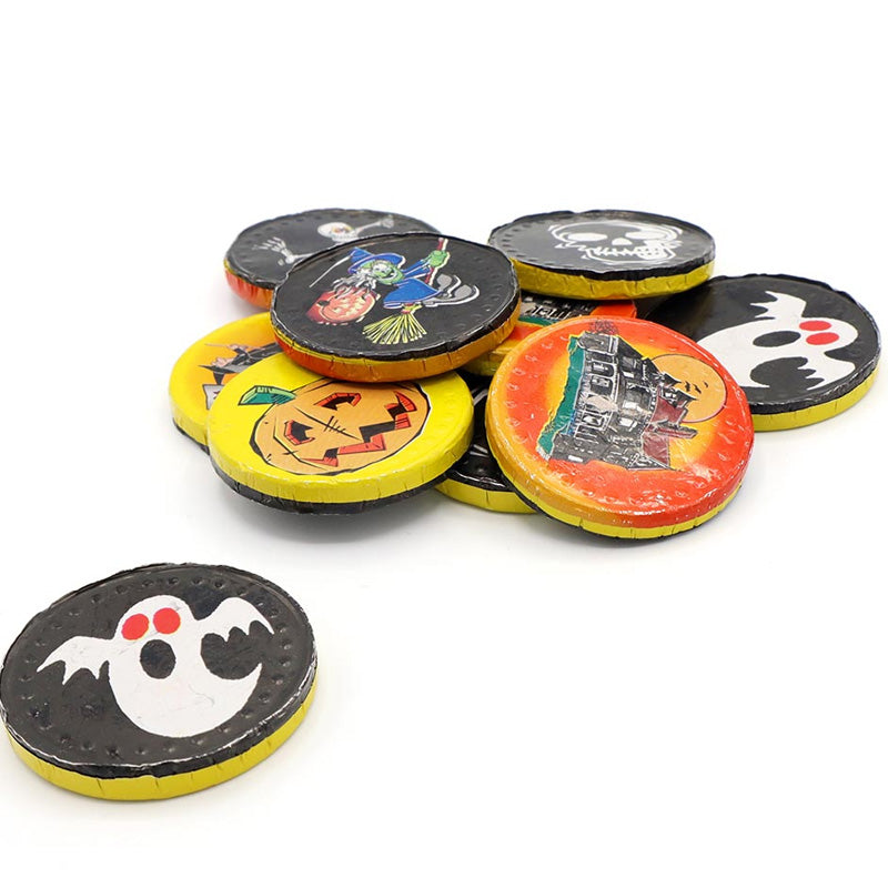 Halloween Milk Chocolate Coins 1kg Foil Wrapped Spooky Character Sweets