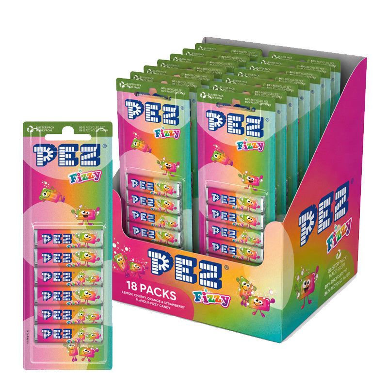 PEZ Candy Refills Mixed Flavours 51g 6 & 8 refill Assorted Sweets Collection (Box of 18 packs)