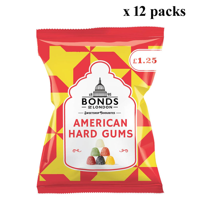 Bonds Classic Sweets 130g PMP| Rhubarb Custard Pear Drops Jelly Beans Fruit Pastilles (Box of 12)