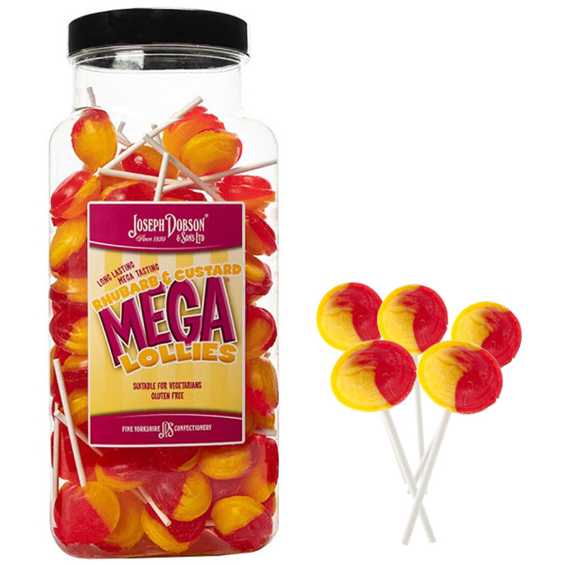 Dobsons Mega Lollies Jar 1.9kg Fruity Flavour Sweets Bulk Jar