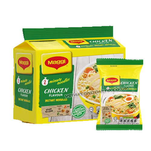 Maggi 2 Minute Instant Noodles – Curry & Chicken Flavours Multipack & Singles (box of 6 packs)