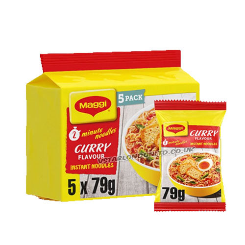 Maggi 2 Minute Instant Noodles – Curry & Chicken Flavours Multipack & Singles (box of 6 packs)