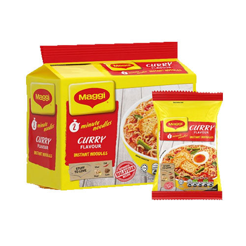 Maggi 2 Minute Instant Noodles – Curry & Chicken Flavours Multipack & Singles (box of 6 packs)