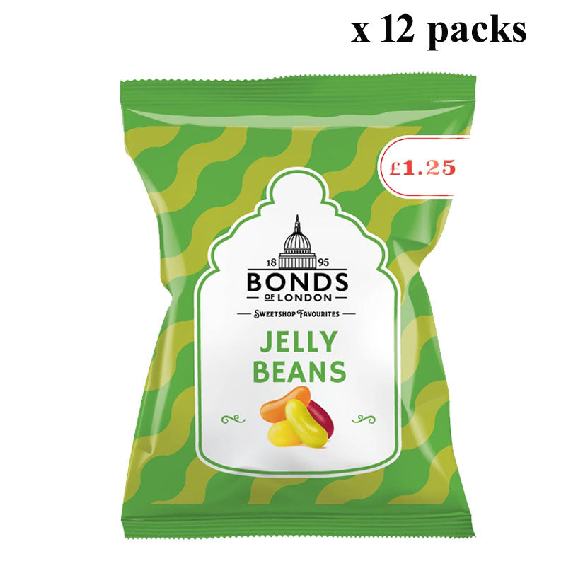 Bonds Classic Sweets 130g PMP| Rhubarb Custard Pear Drops Jelly Beans Fruit Pastilles (Box of 12)