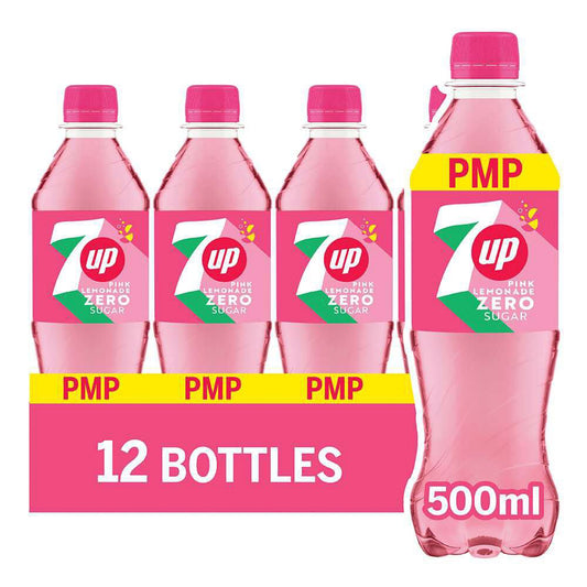 7Up Zero Sugar Pink Lemonade PMP Bottle 12 x 500ml