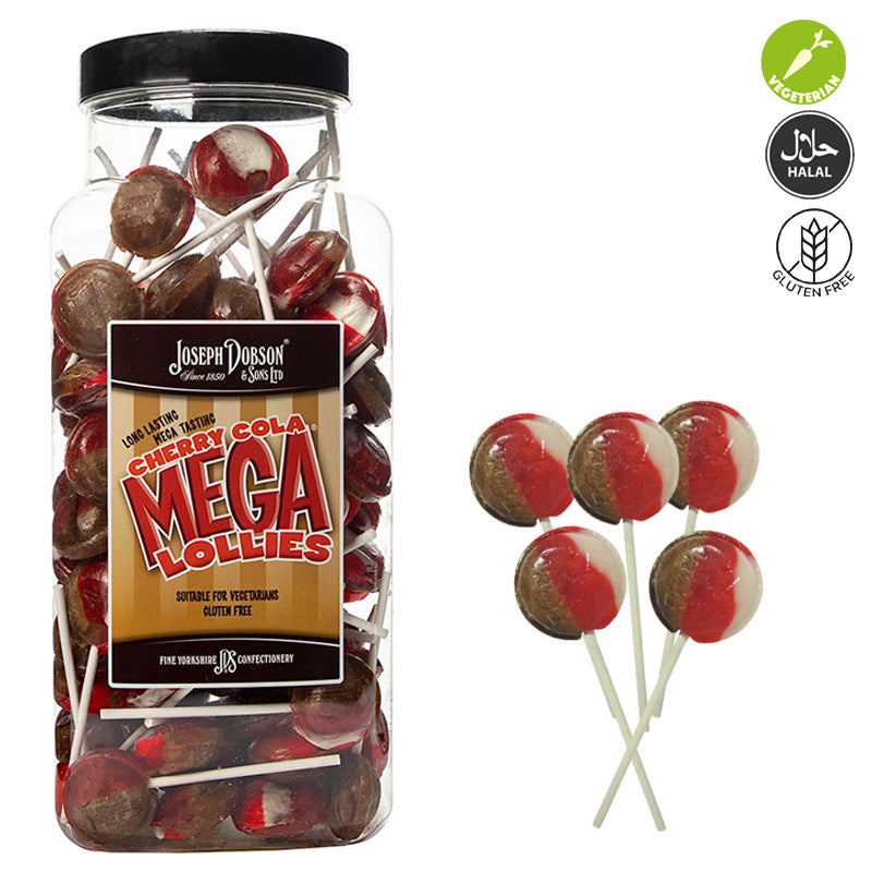 Dobsons Mega Lollies Jar 1.9kg Fruity Flavour Sweets Bulk Jar