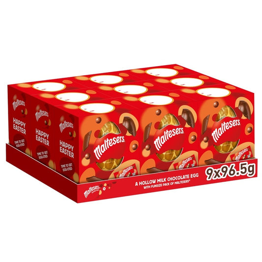 Maltesers Milk Chocolate Medium Easter Egg 96.5g(Pack of 9 Boxes)