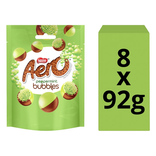 Aero Bubbles Peppermint Sharing Bag 92g (Box of 8)